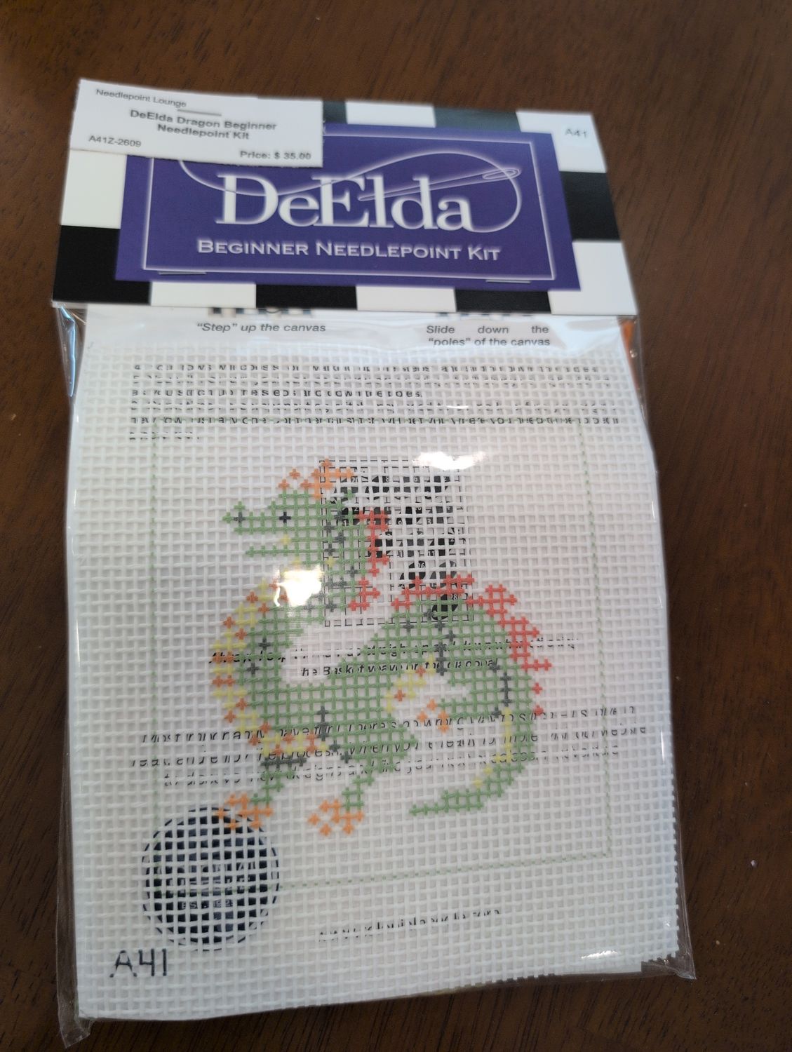 DeElda Dragon Beginner Needlepoint Kit