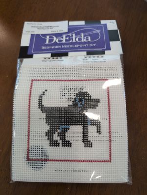DeElda Black Lab Beginner Needlepoint Kit