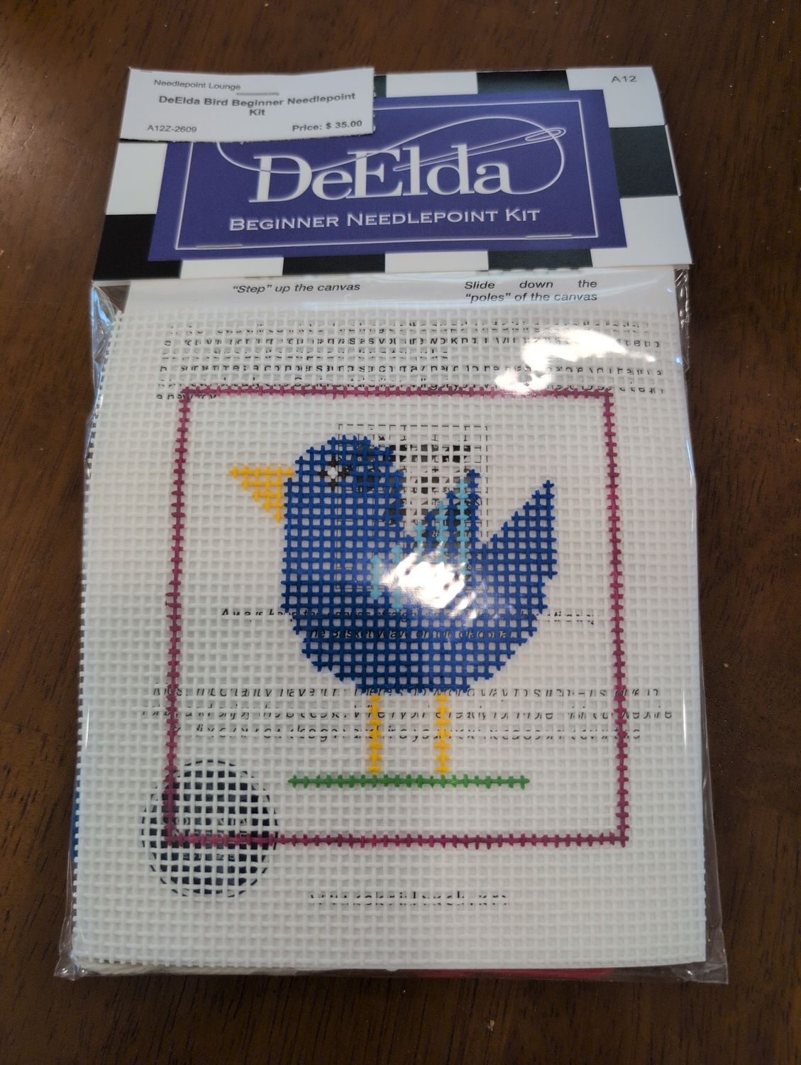 DeElda Bird Beginner Needlepoint Kit