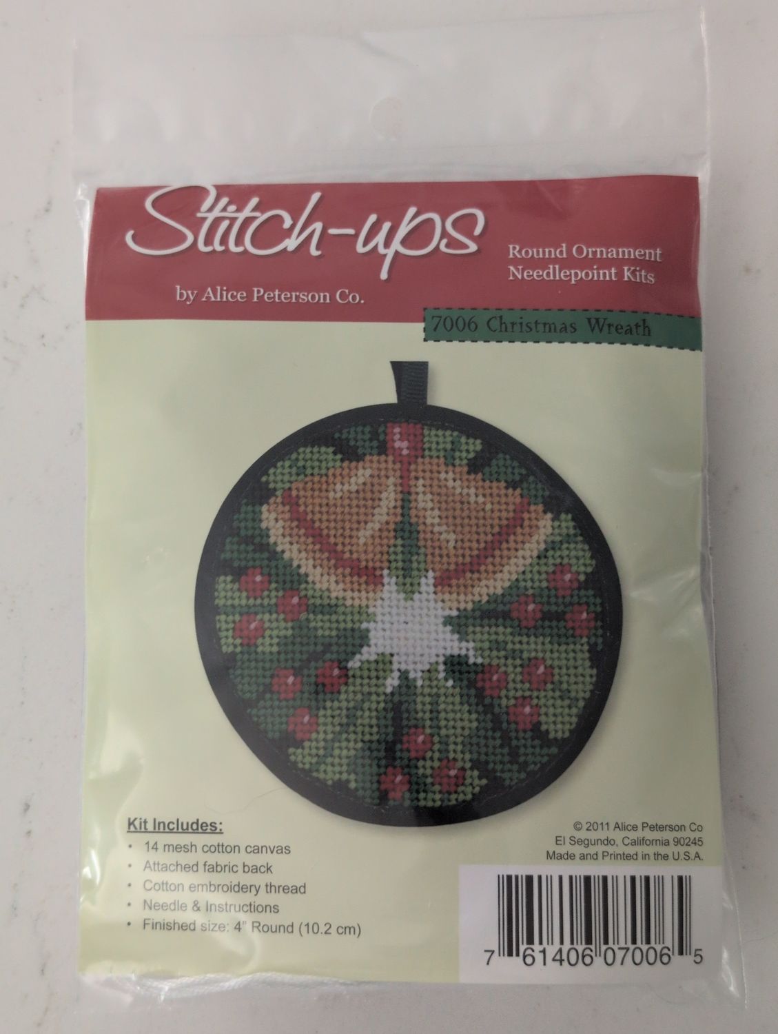 Stitch-Ups Christmas Wreath Ornament