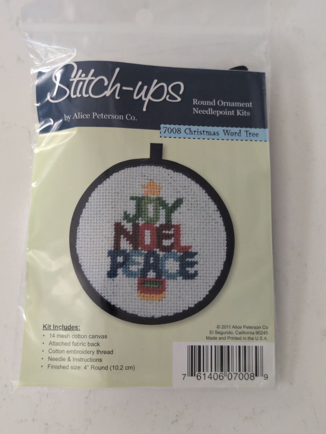 Stitch-Ups Christmas Word Tree Ornament