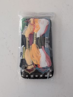 Stitch &amp; Zip Hearts on Black Eyeglass Case