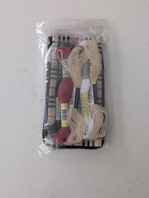 Stitch &amp; Zip Plaid Eyeglass Case