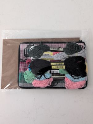 Stitch &amp; Zip Kitty Cat Purse/Cosmetic Case