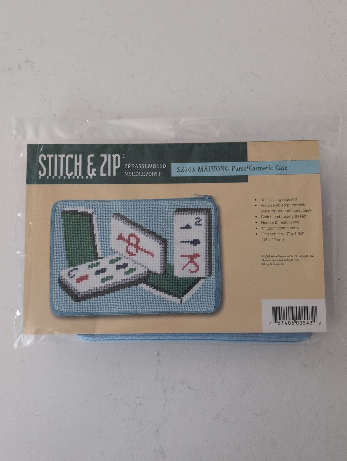 Stitch &amp; Zip Mah Jong Purse/Cosmetic Case