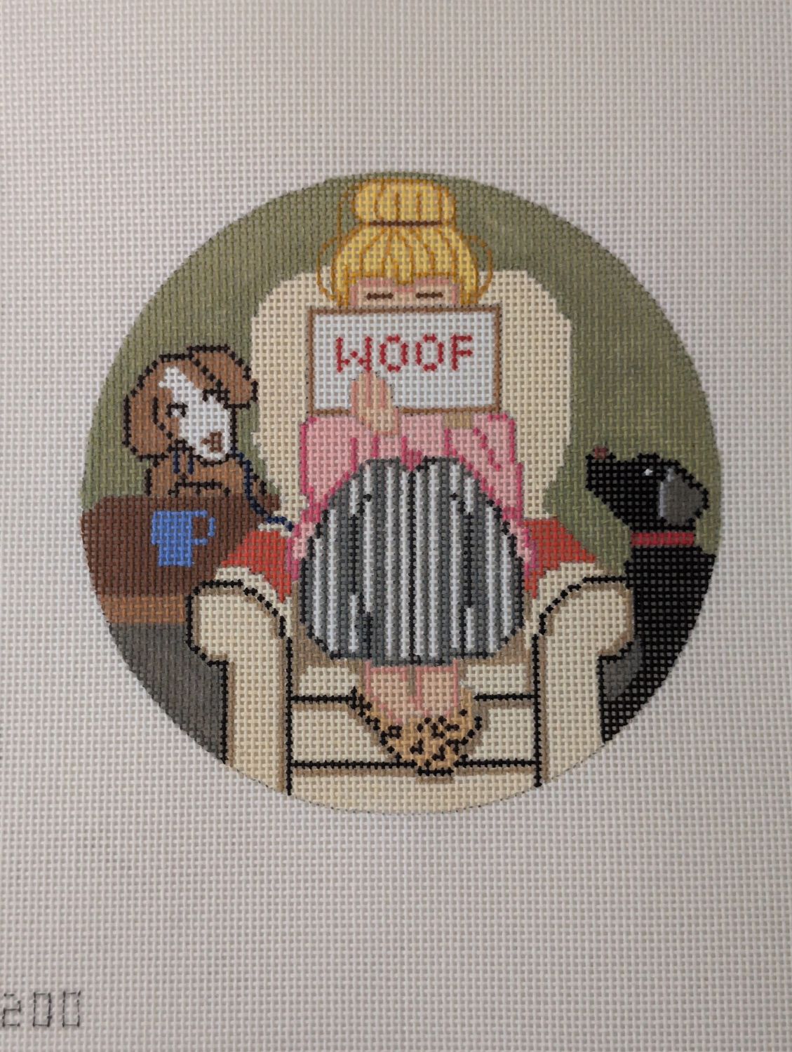 Dog Stitching Girl