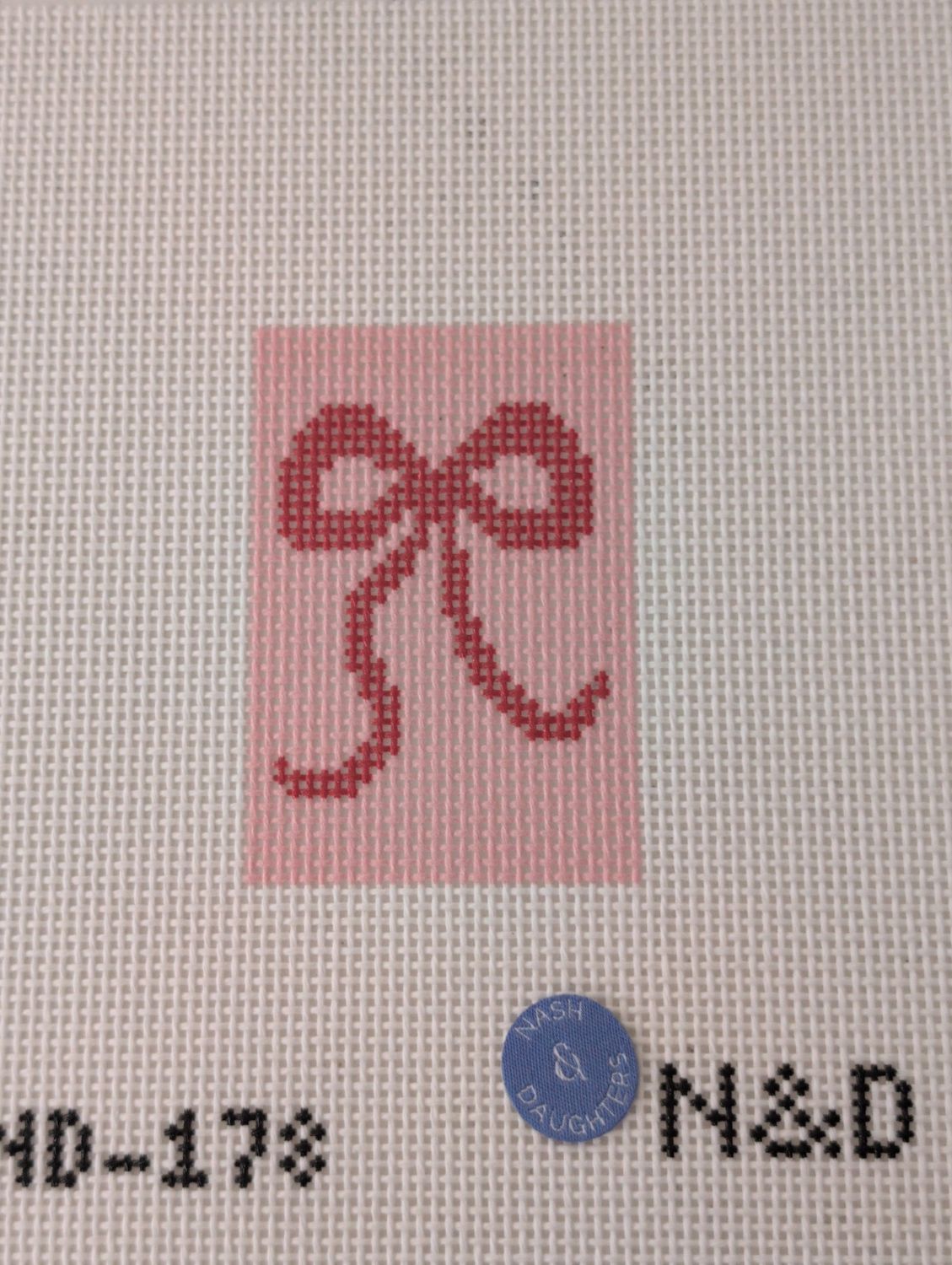 Pink and Red Bow Luggage Tag