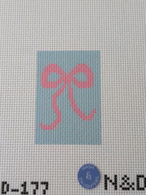 Blue and Pink Bow Luggage Tag