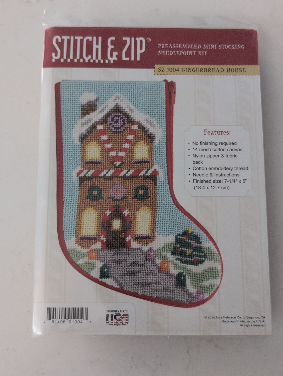 Stitch &amp; Zip Gingerbread House Stocking