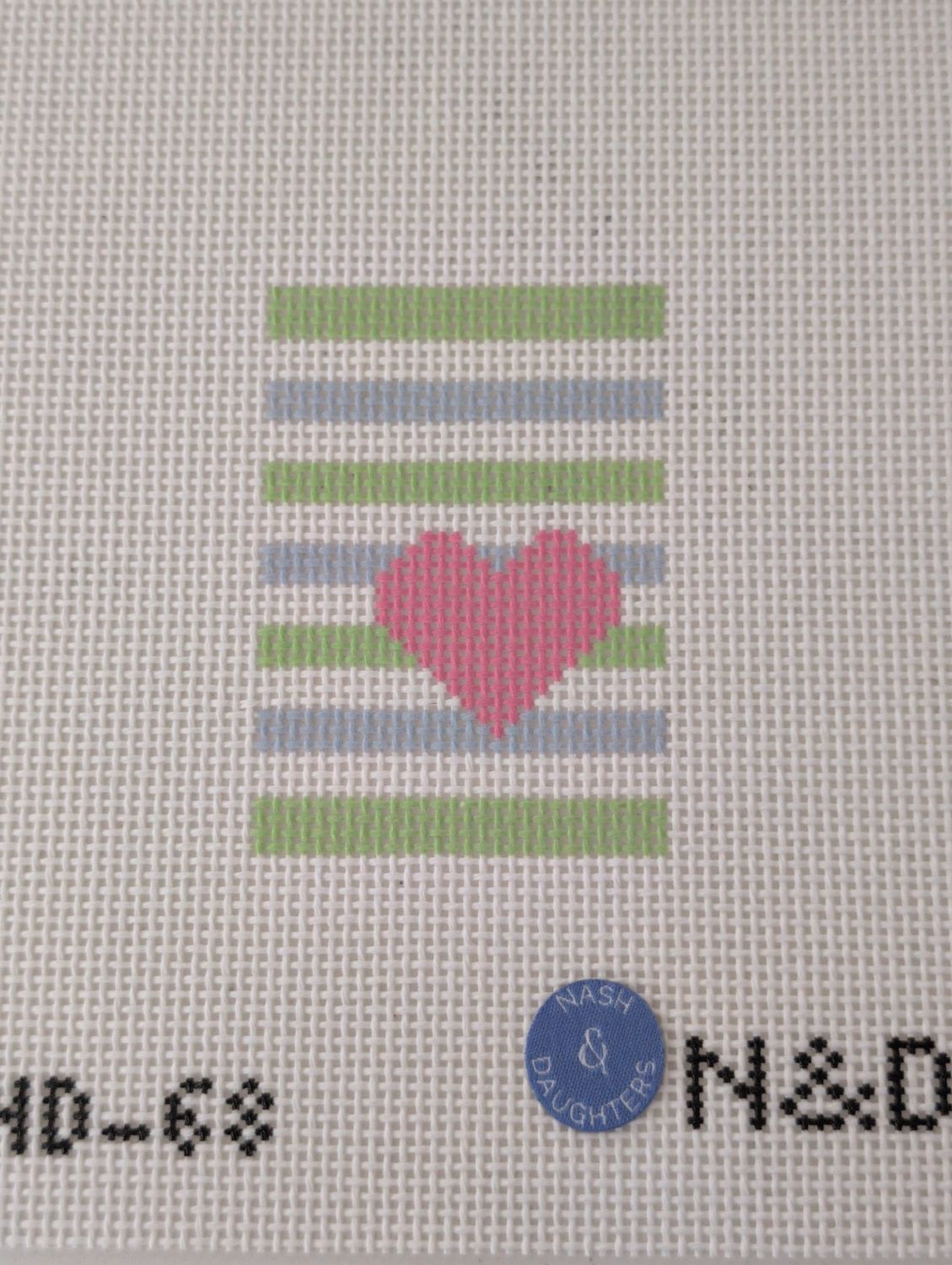 Heart and Stripes Luggage Tag