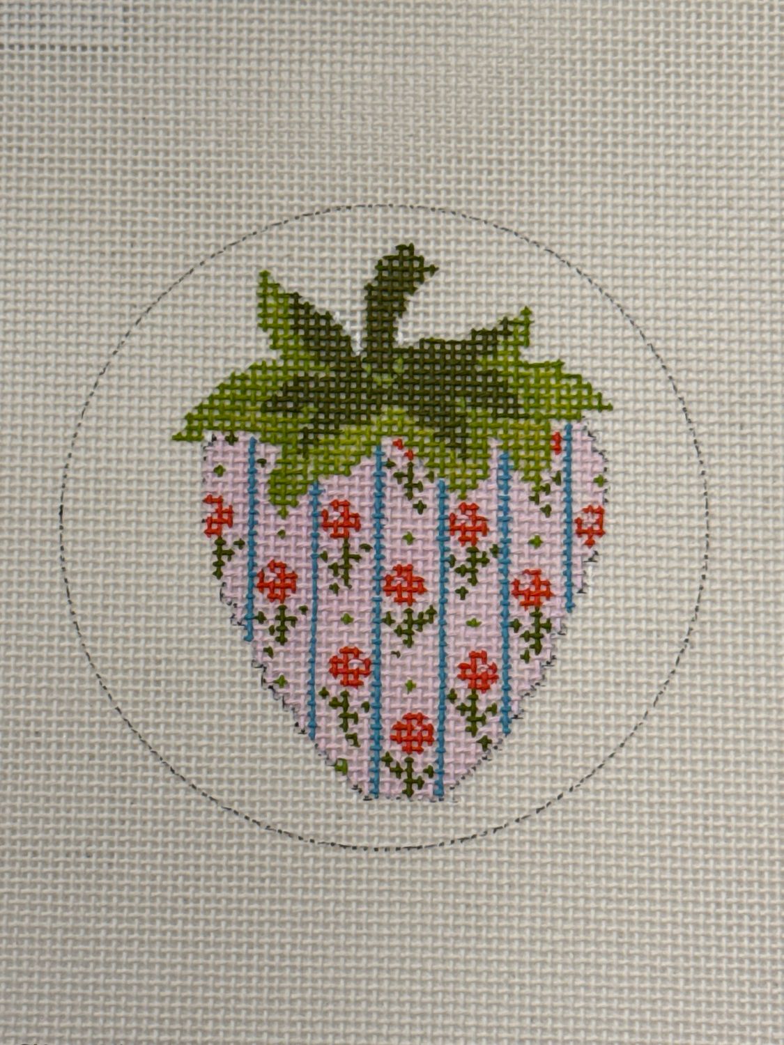 Strawberry Pink with Flowers