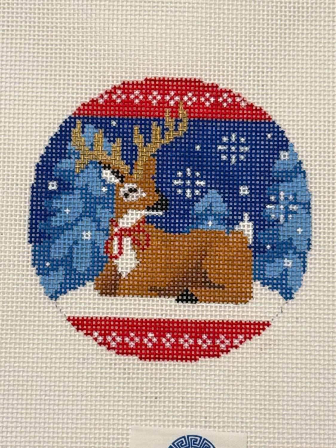 Woodland Deer in Blue