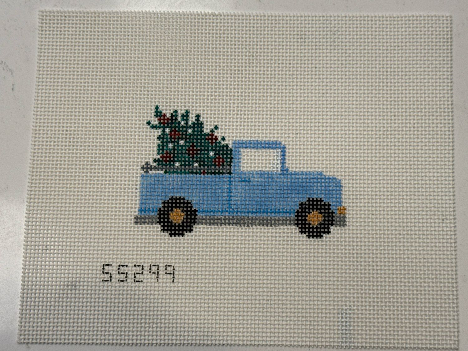 Blue Christmas Truck with Stitch Guide