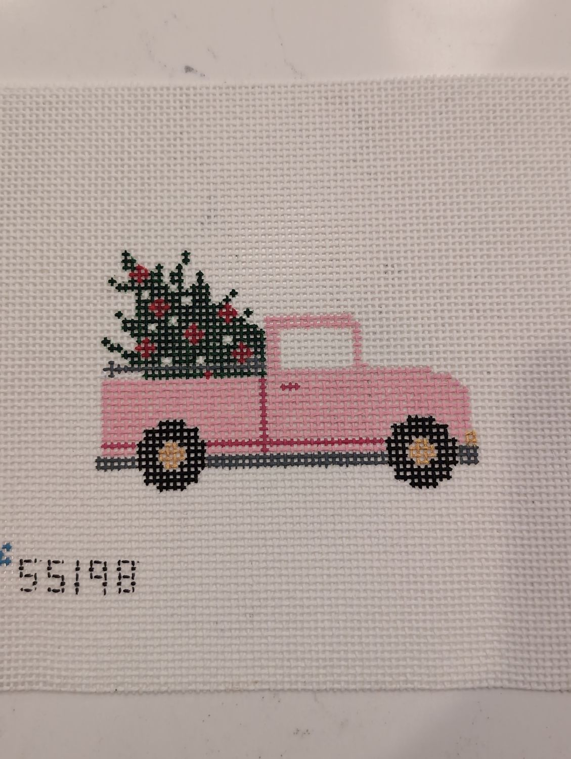 Pink Christmas Truck with Stitch Guide