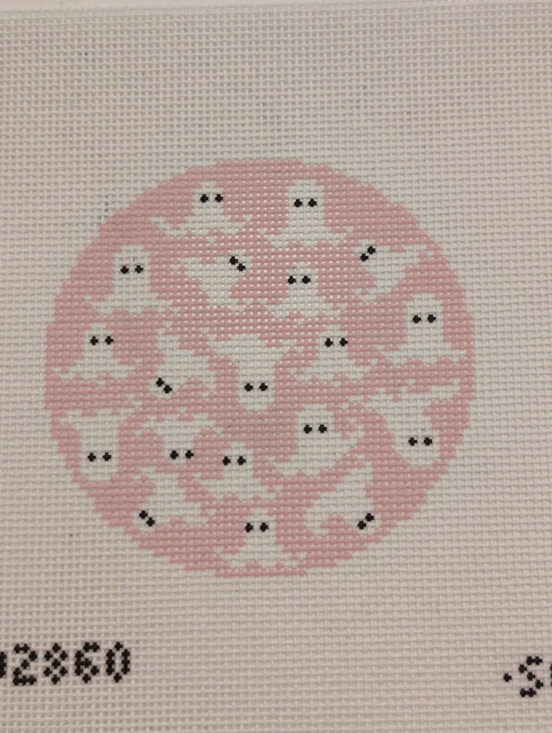 Ghosts on Pink Round Printed