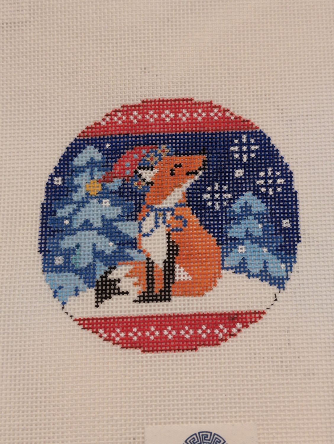 Woodland Fox in Blue