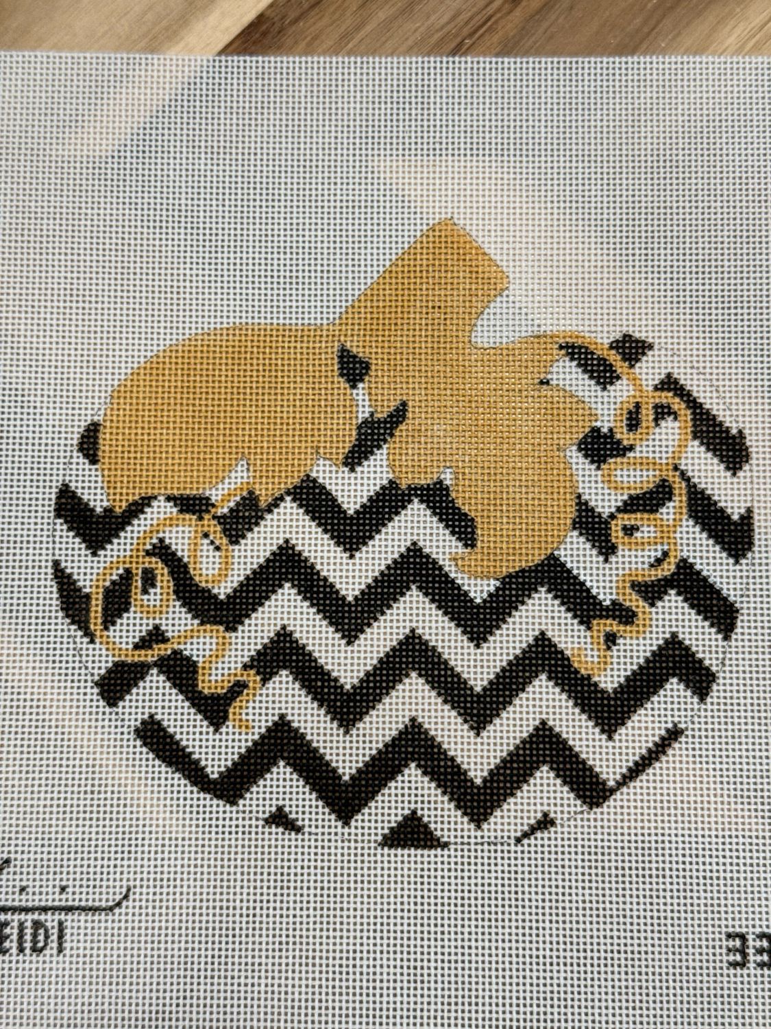 Black Chevron Pumpkin