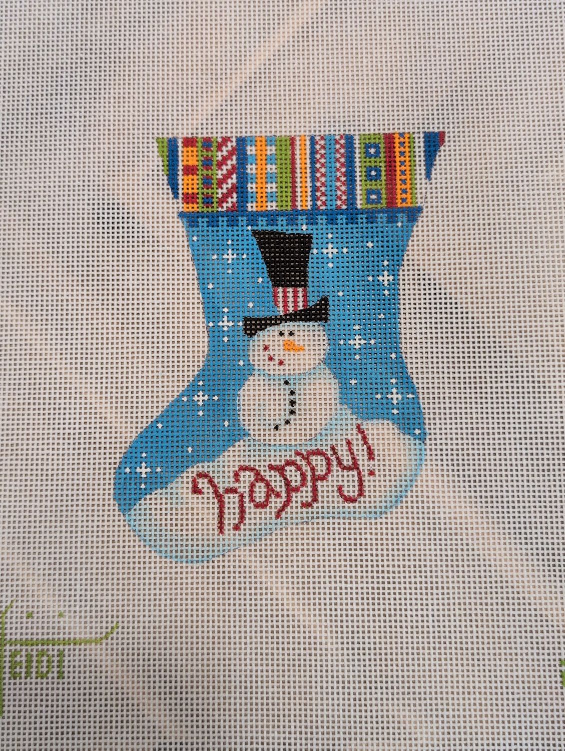 Happy Snowman Stocking