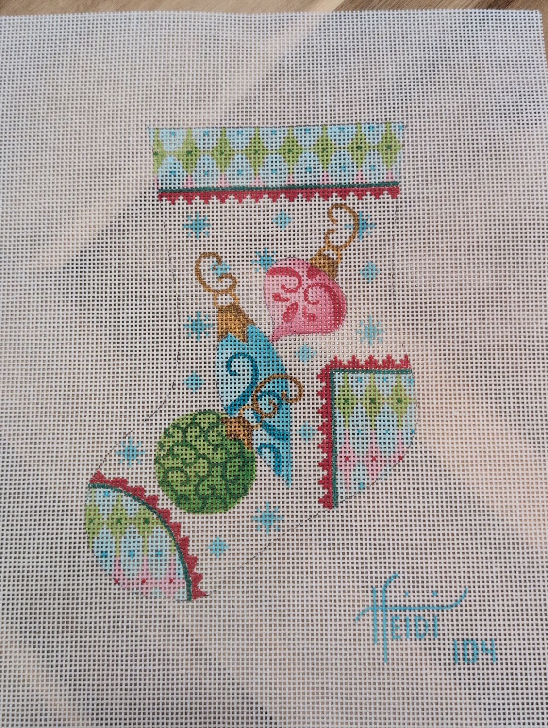 Pastel Ornament Stocking
