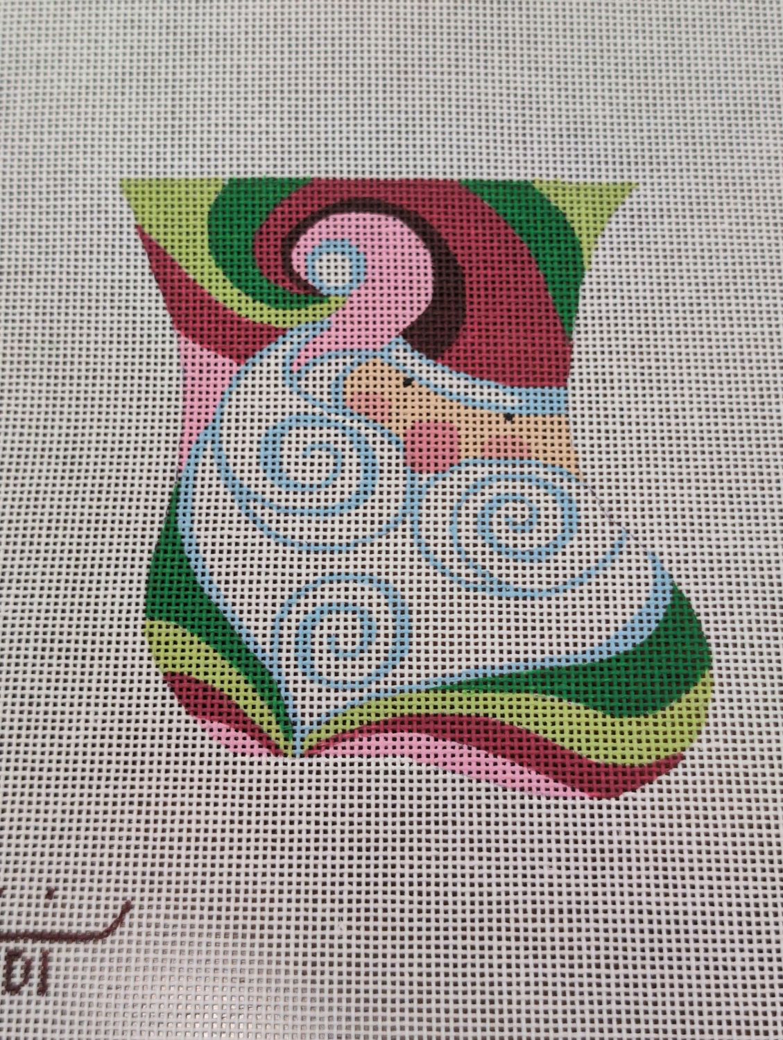 Santa Swirl Stocking
