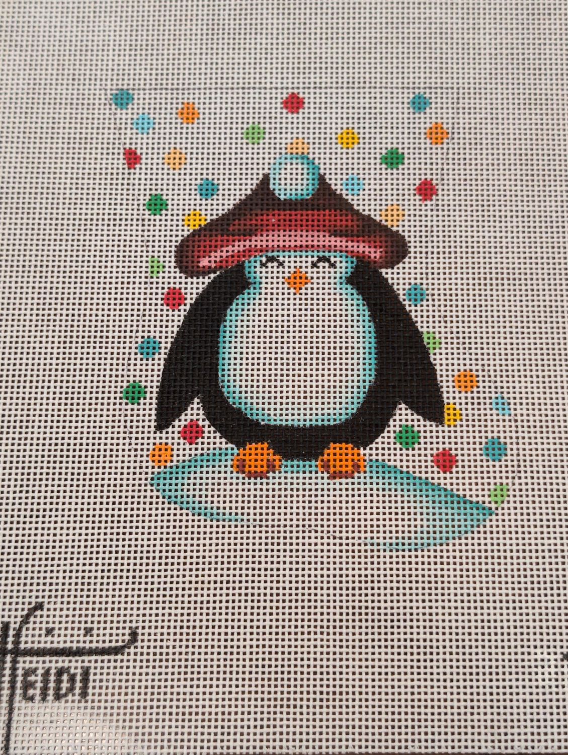 Polka Dot Penguin Stocking