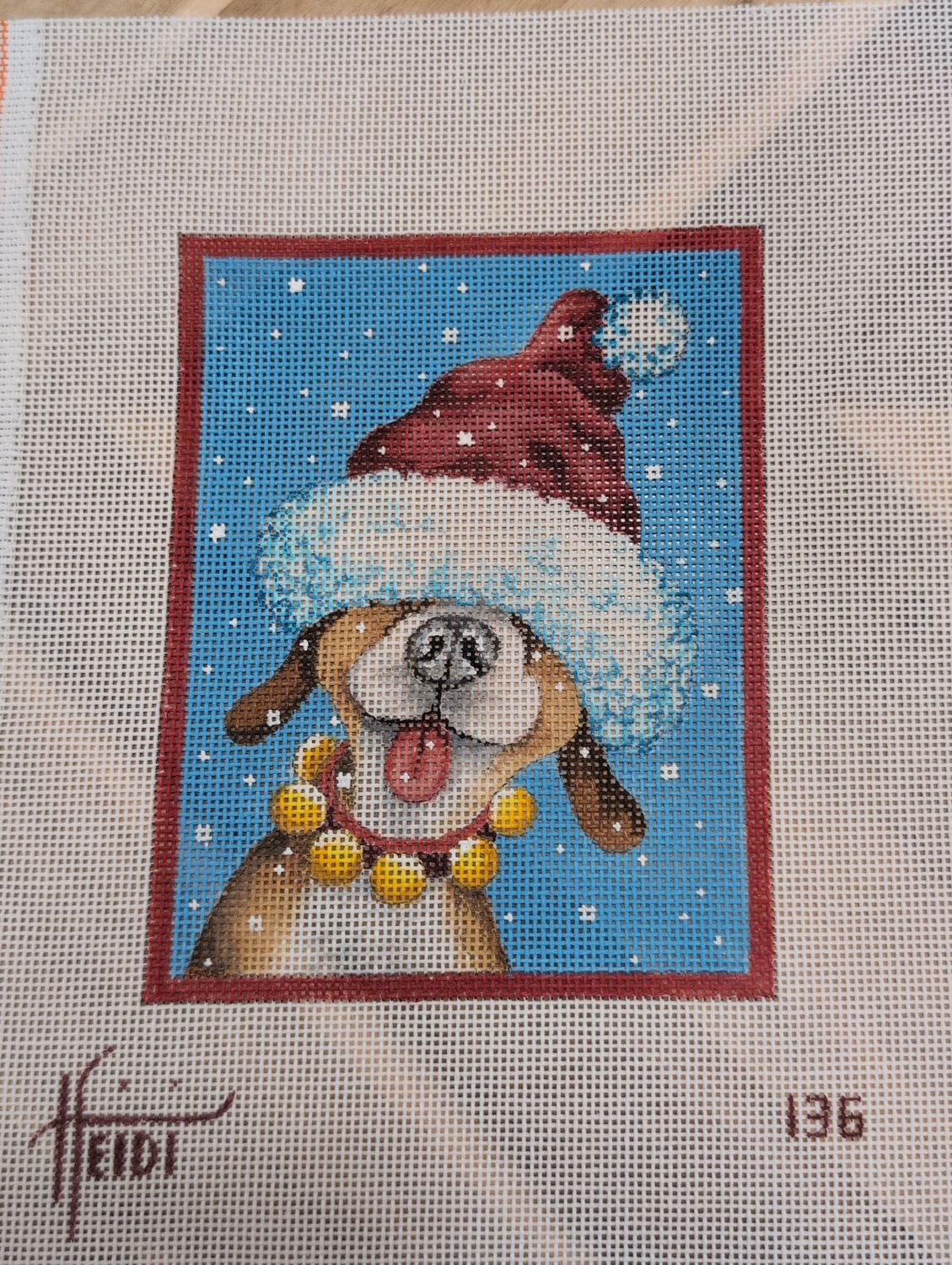 Snow Dog in Hat