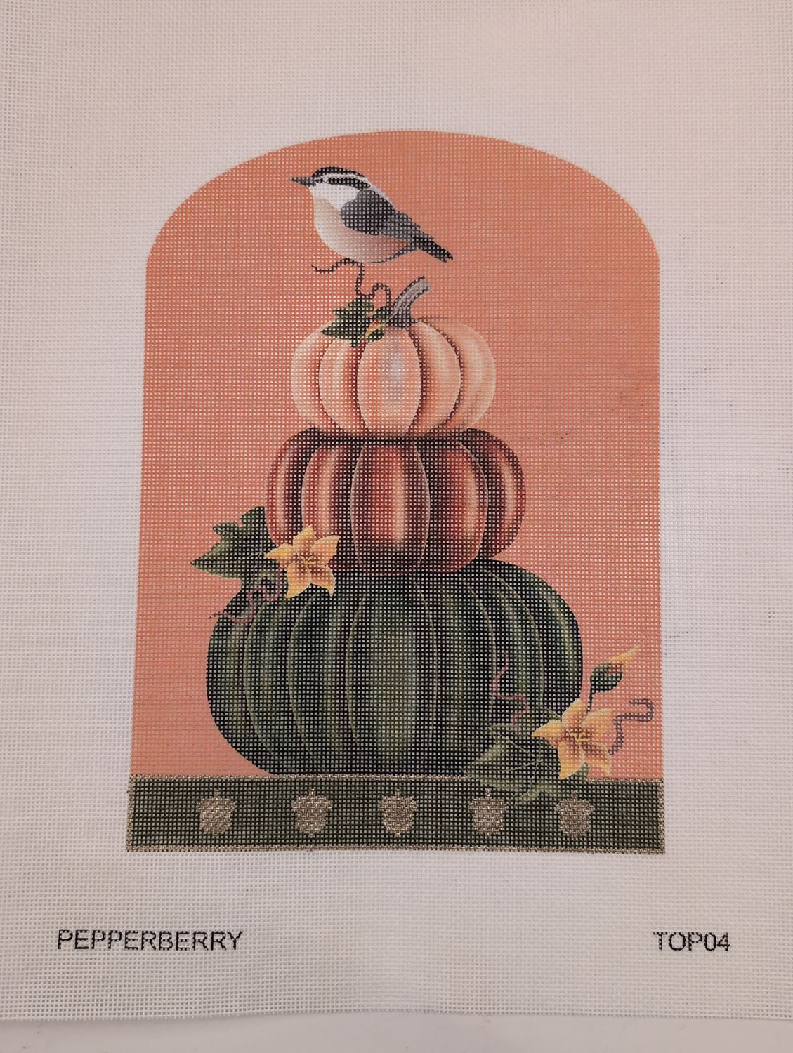 Pumpkin Topiary with Nuthatch