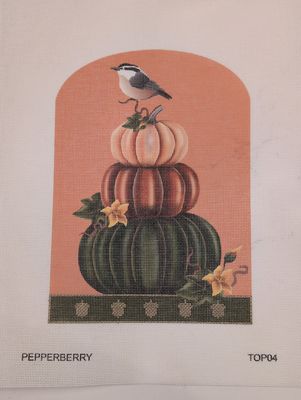 Pumpkin Topiary with Nuthatch