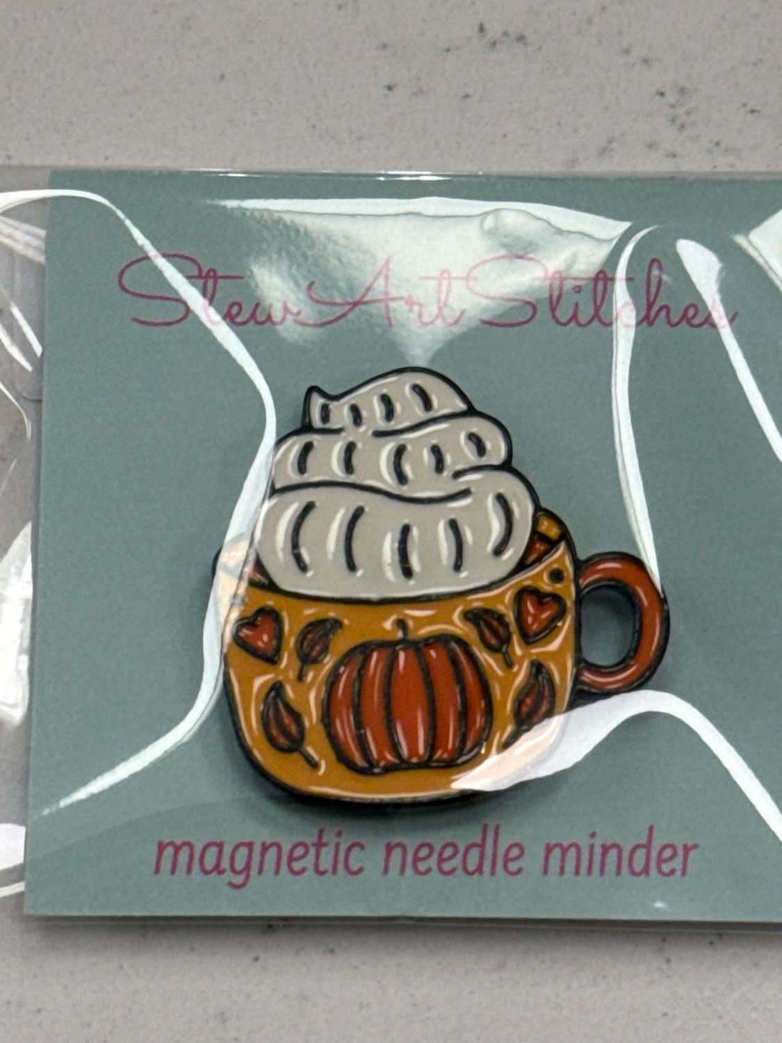 Pumpkin Spice Latte Enamel Needle Minder