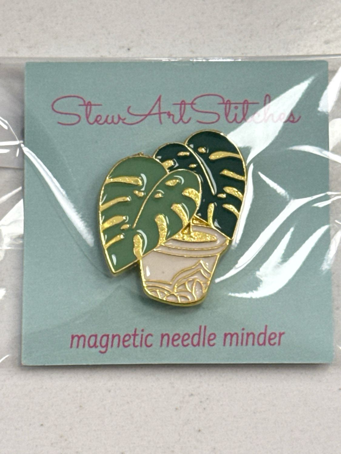 Potted House Plant Enamel Needle Minder 4