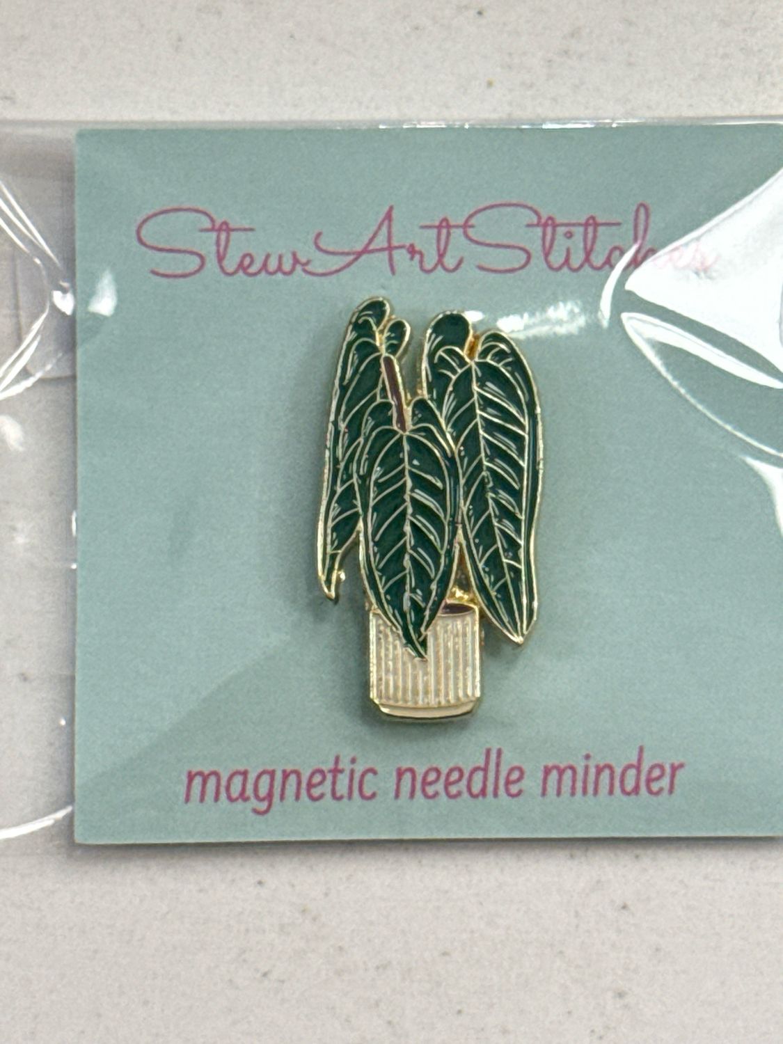 Potted House Plant Enamel Needle Minder 3