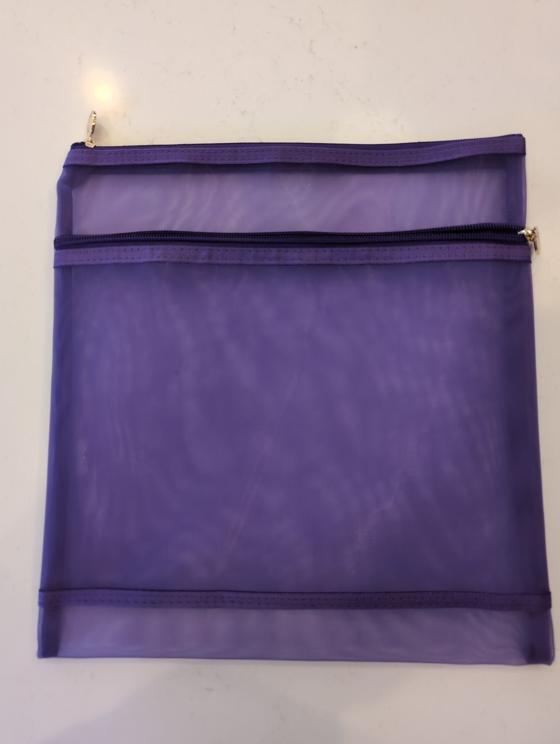 Project Bag - Double Zip 12" x 12" - Dark Purple