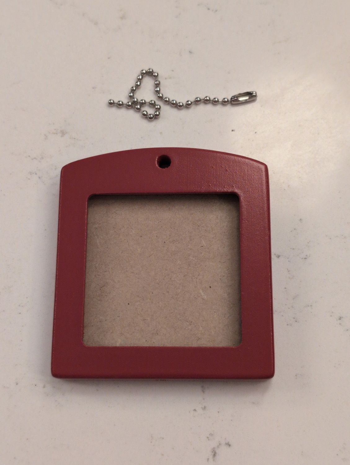 Red Wood Bag Tag 2" Square