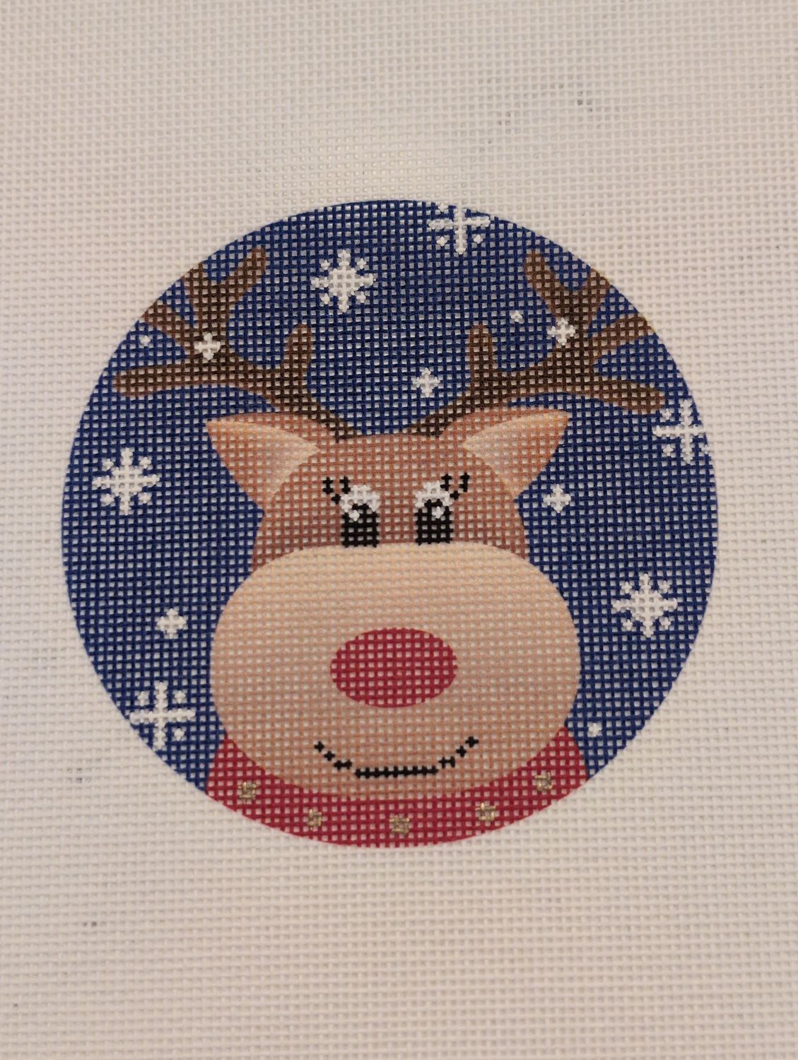 Reindeer Blue Snowflake