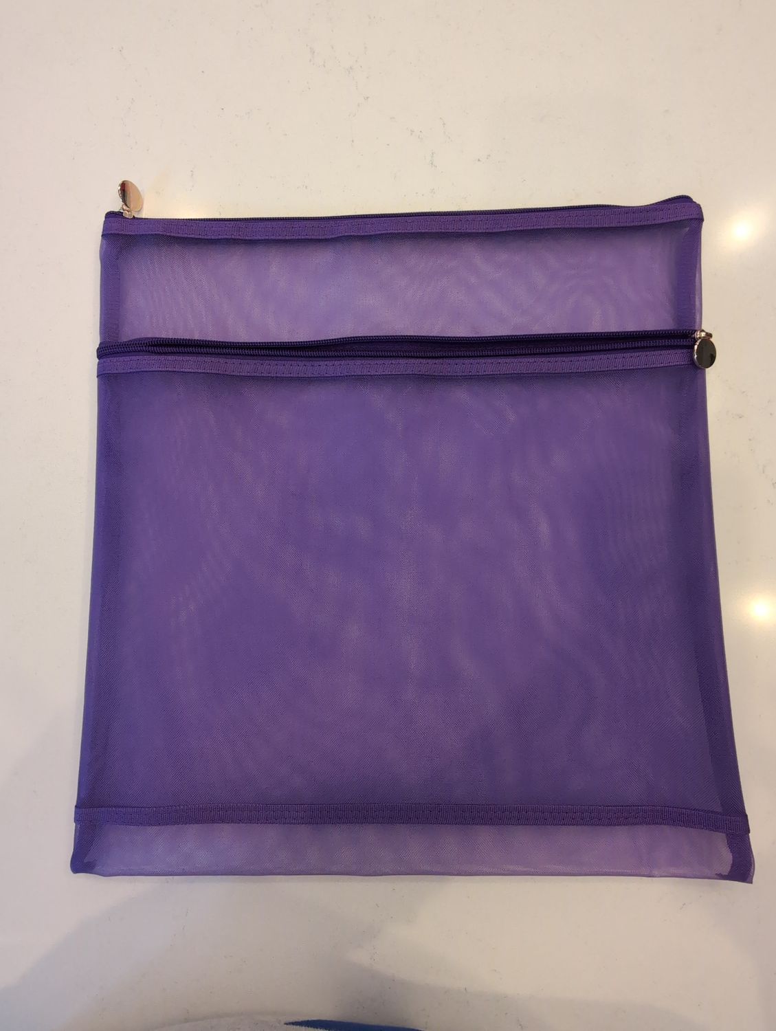 Project Bag - Double Zip 15" x 15" - Dark Purple