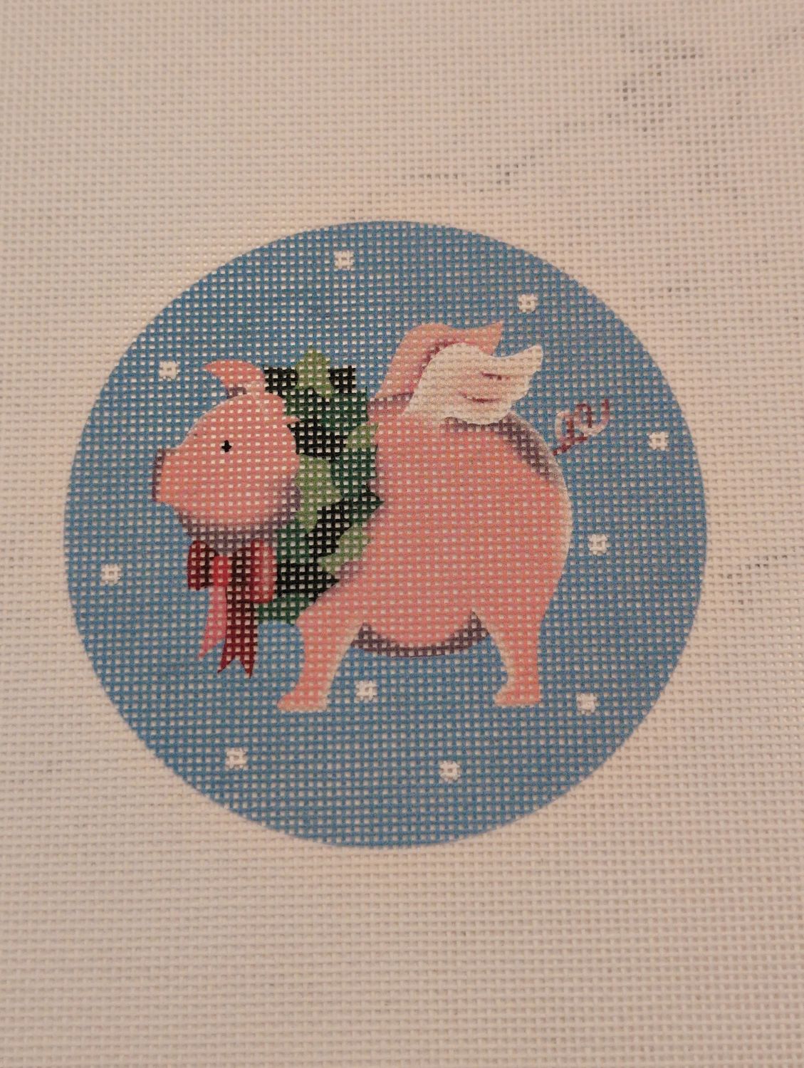 Flying Pig with Wreath