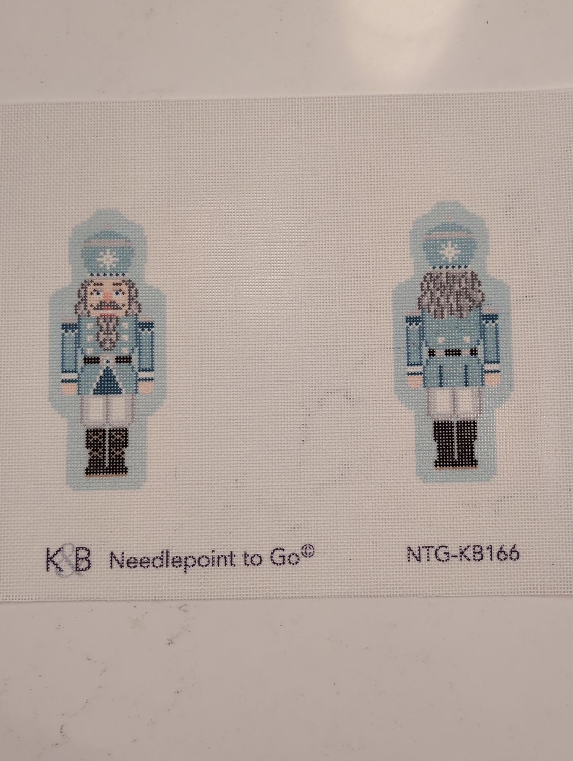 Double-Sided Nutcracker Ornament - Light Blue