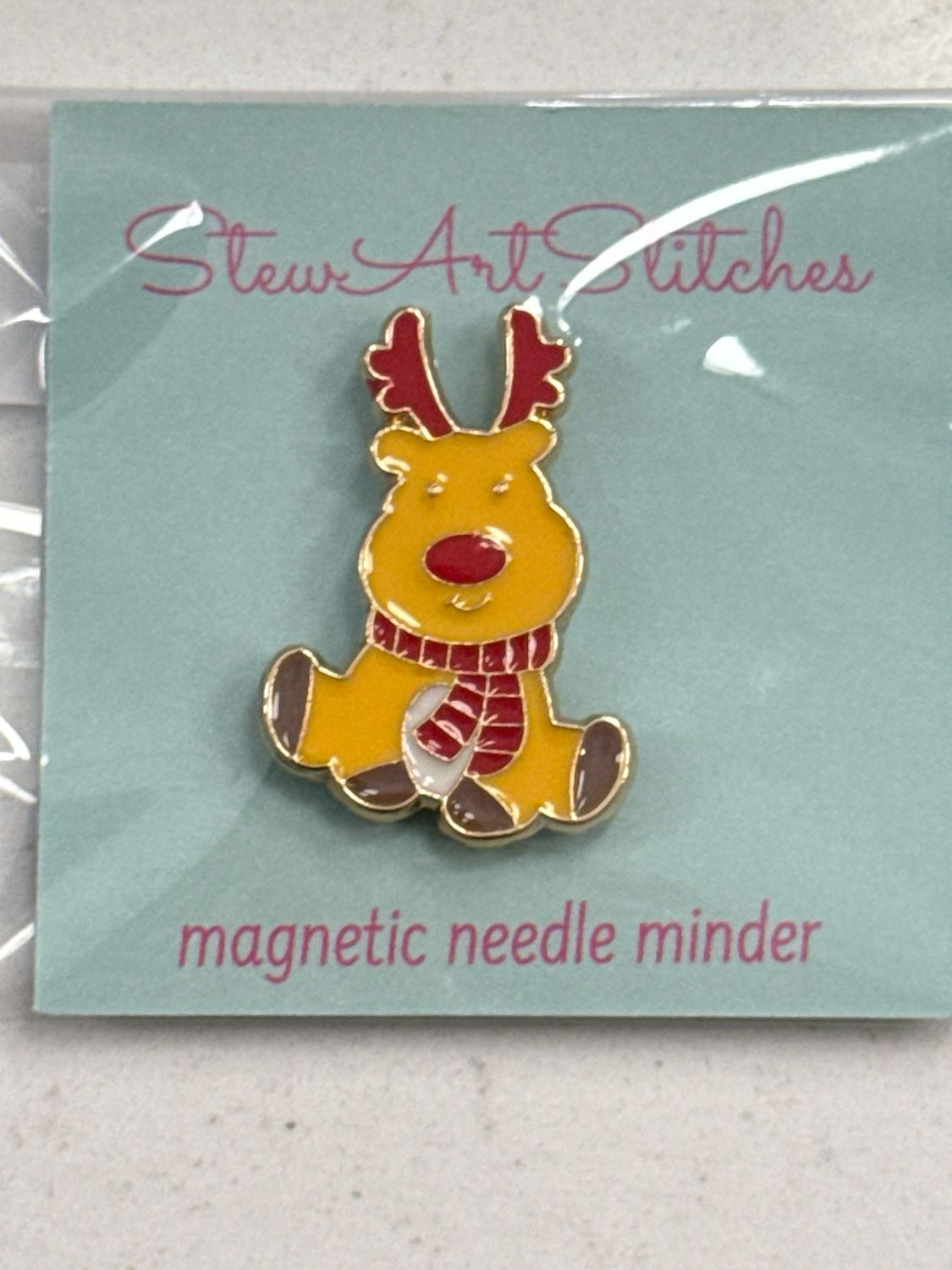 Reindeer Enamel Needle Minder