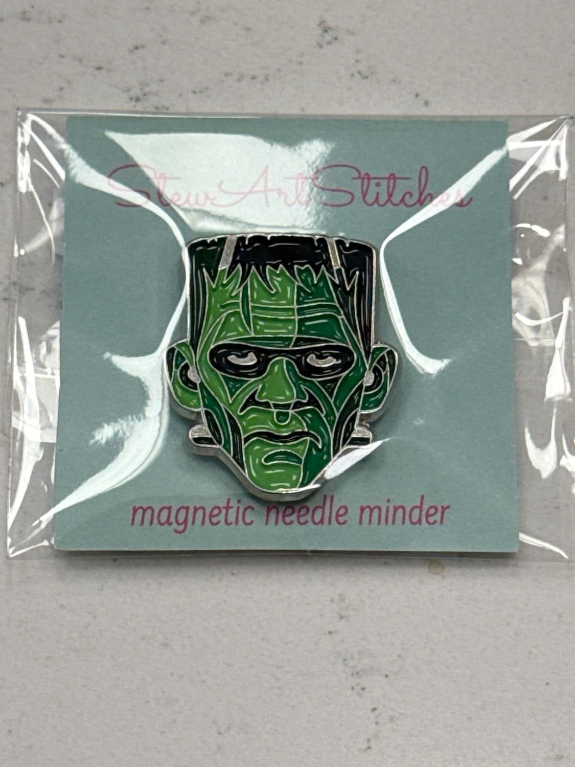 Frankenstein's Monster Enamel Needle Minder