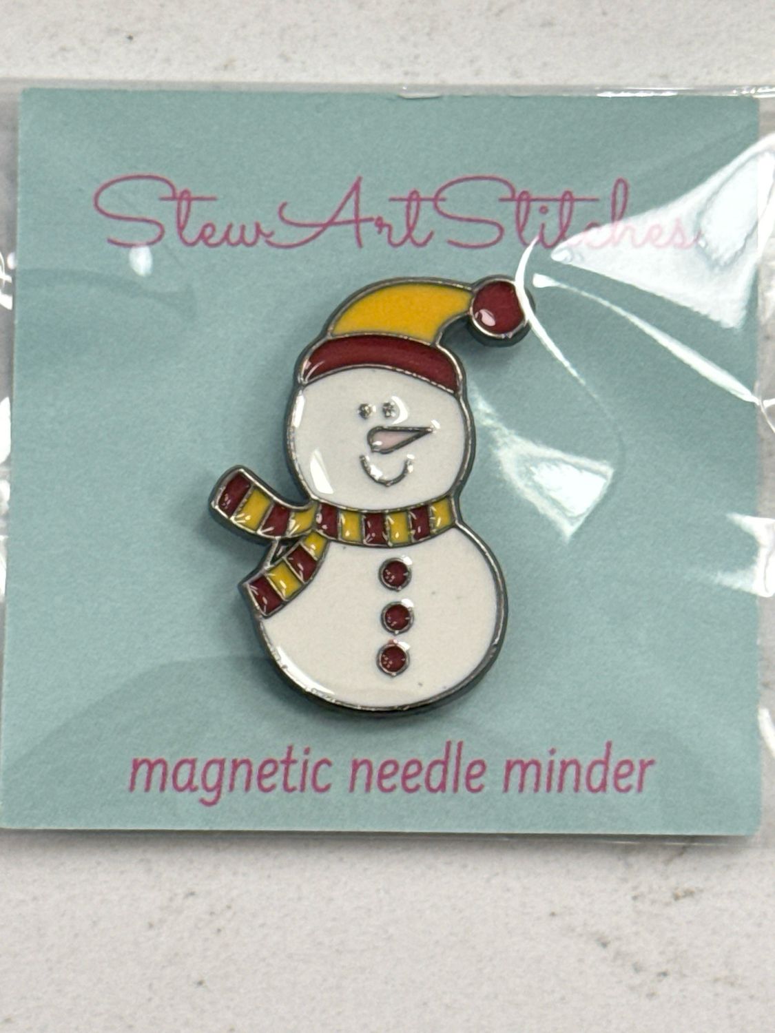 Snowman Enamel Needle Minder