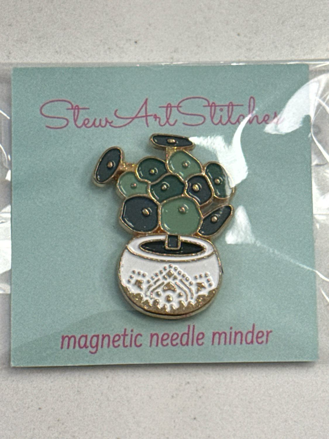 Potted House Plant Enamel Needle Minder 6