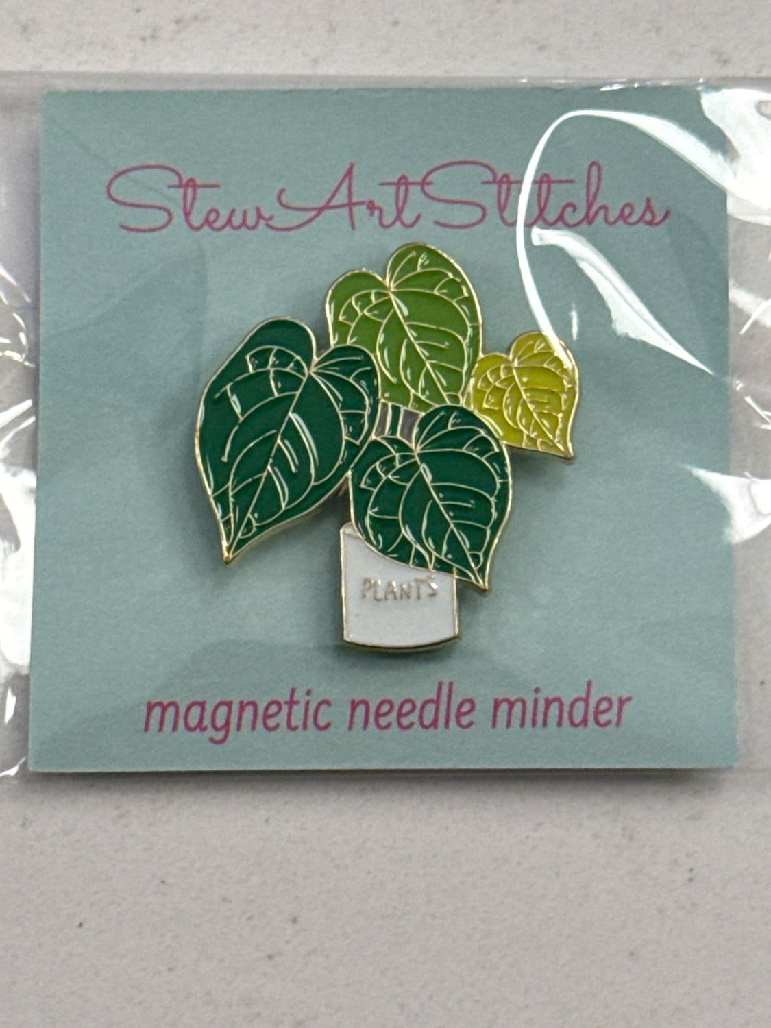 Potted House Plant Enamel Needle Minder 1