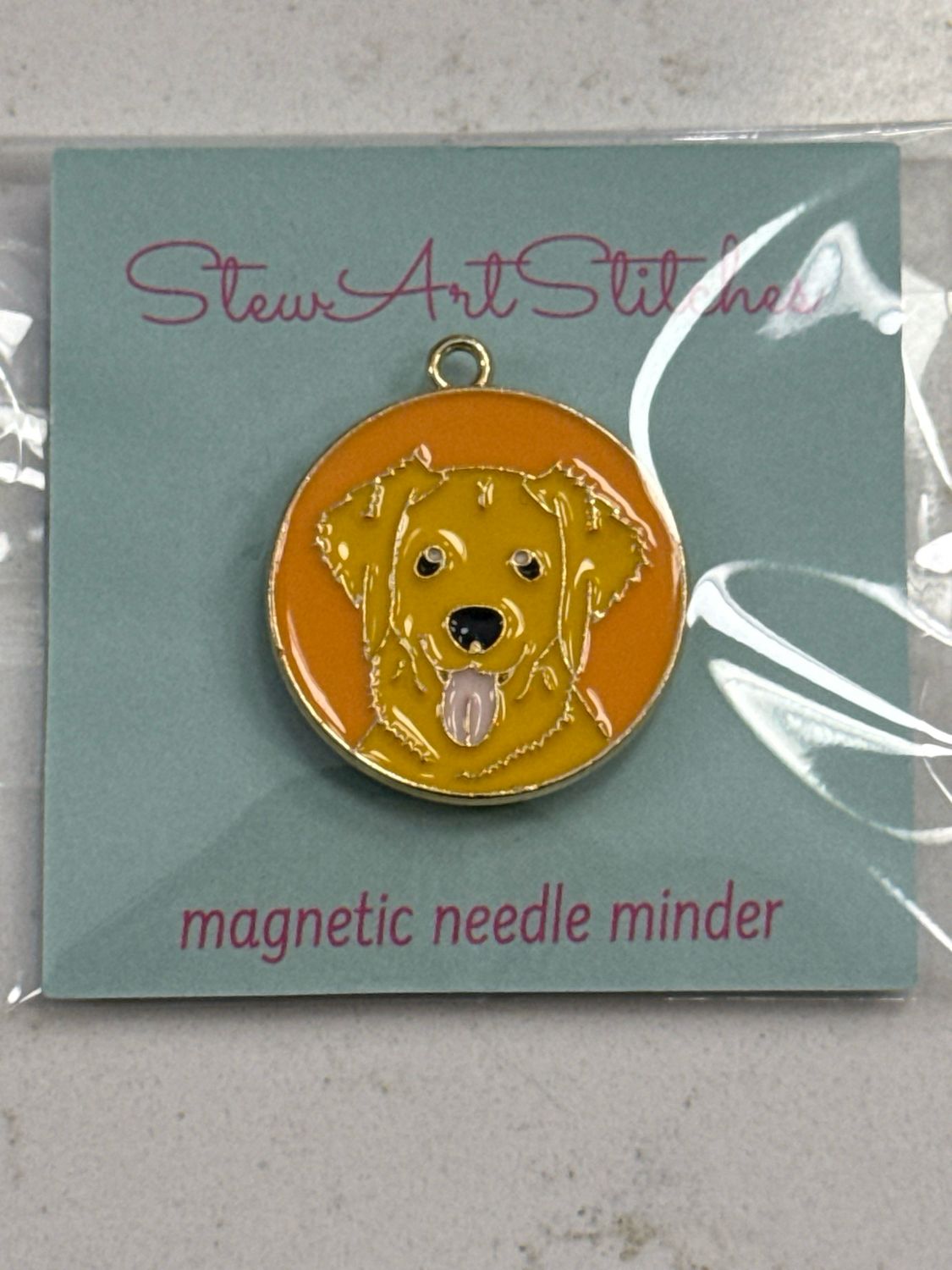 Dog Enamel Needle Minder 2