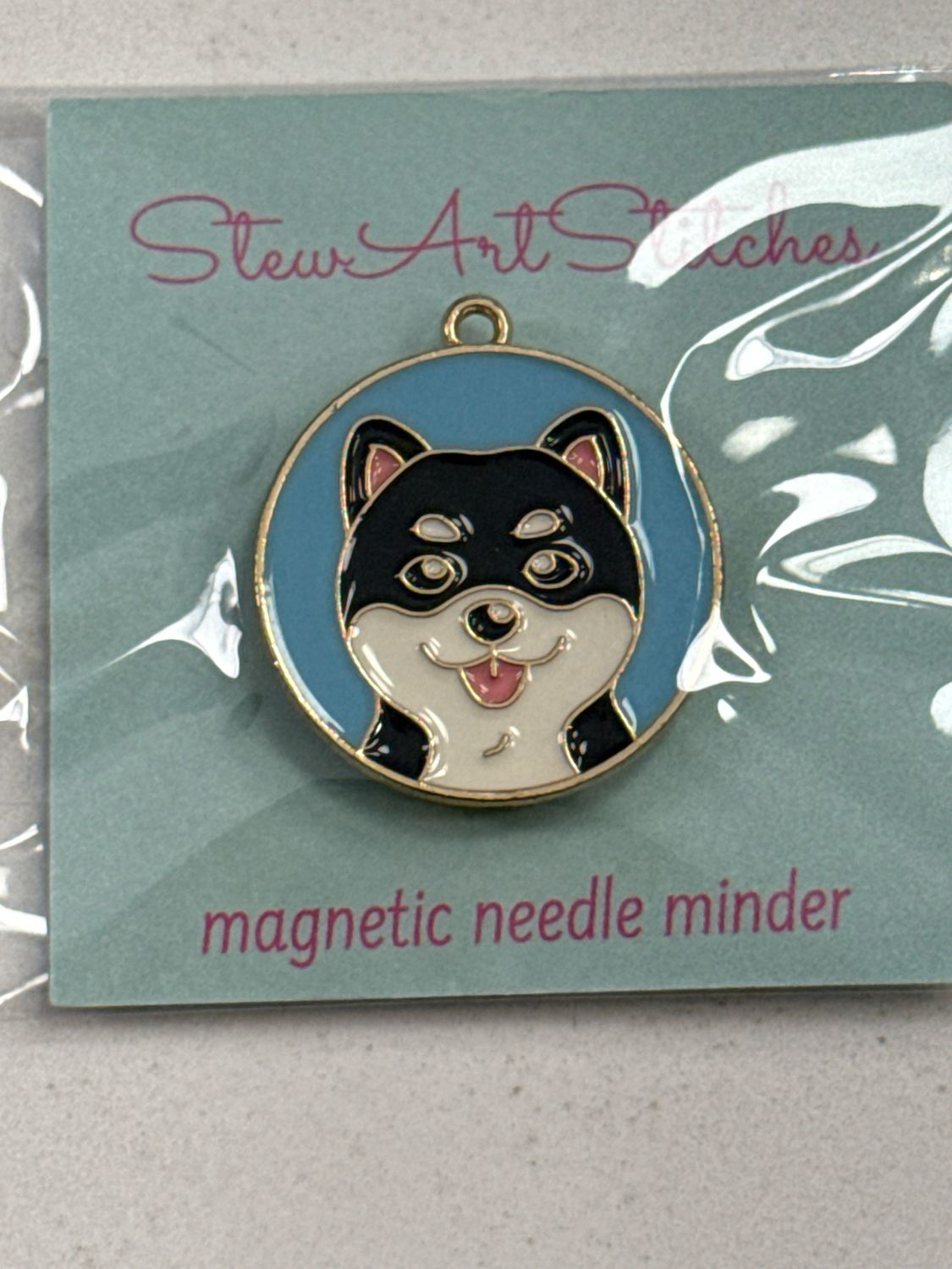 Dog Enamel Needle Minder 1