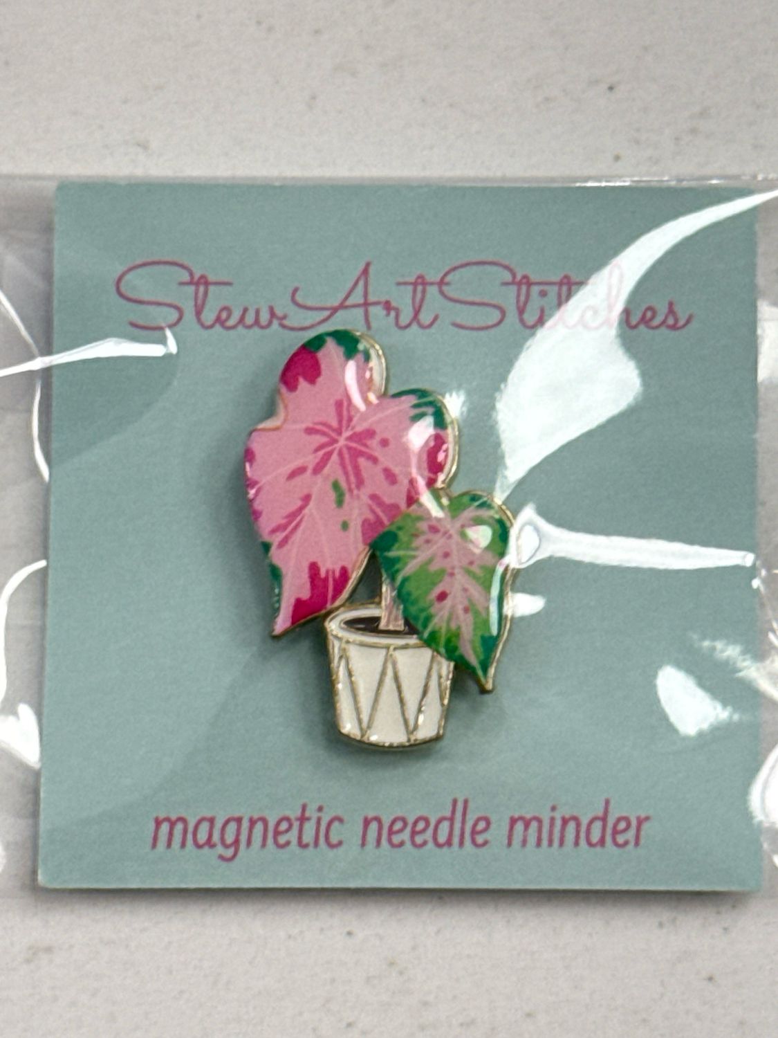Potted House Plant Enamel Needle Minder 2