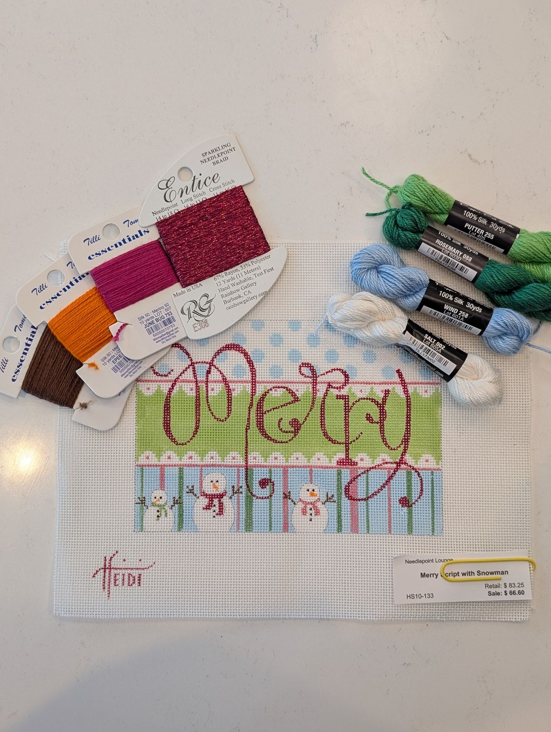 Merry Script with Snowman Kit