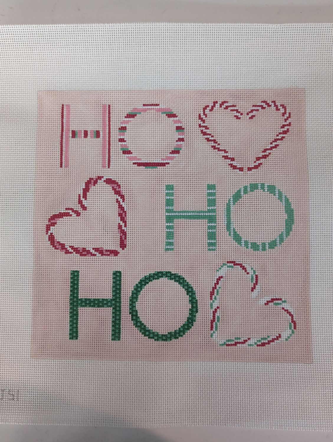 Ho Ho Ho Candy Cane Pillow