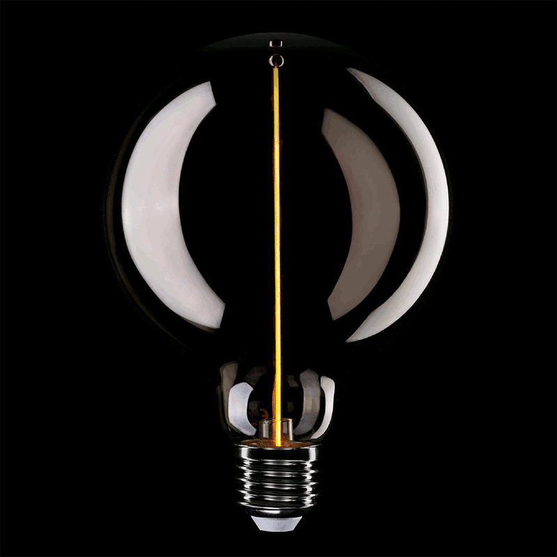 E27 LED Lampe F05 G125 | Magnetisches Filament | 1800K | Rauchglas | Design Leuchte