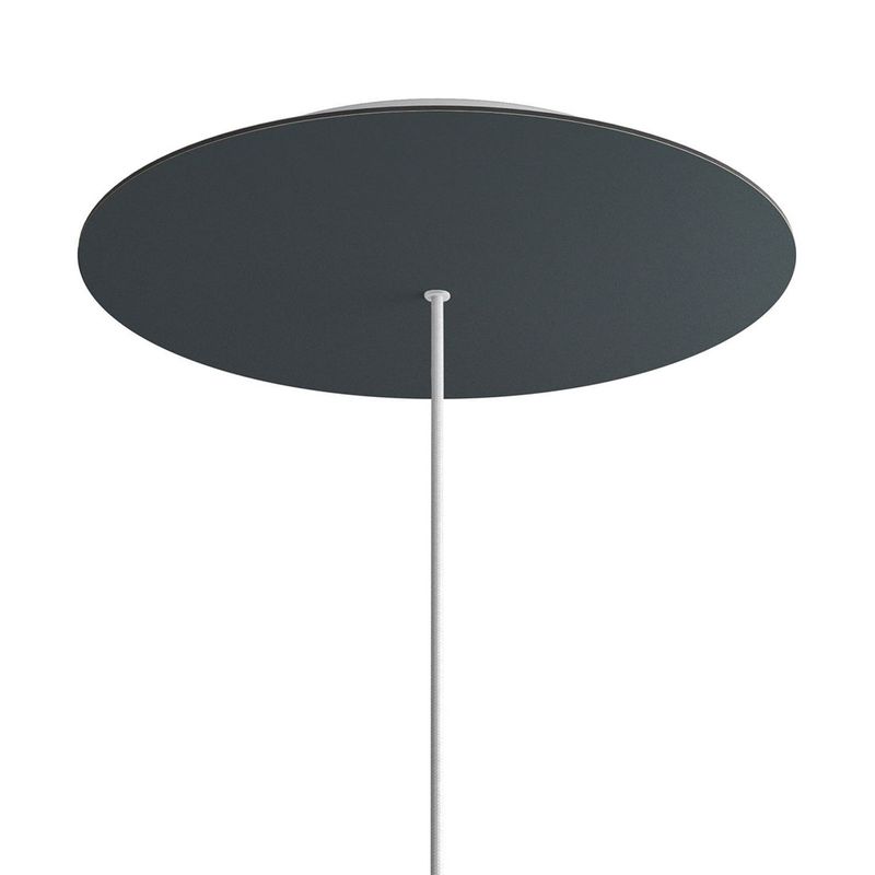 Rundes XXL 1-Loch und 4 Seitenlöchern Lampenbaldachin Kit, Rose-One-Abdeckung, 400 mm Durchmesser Weiß/Anthrazit