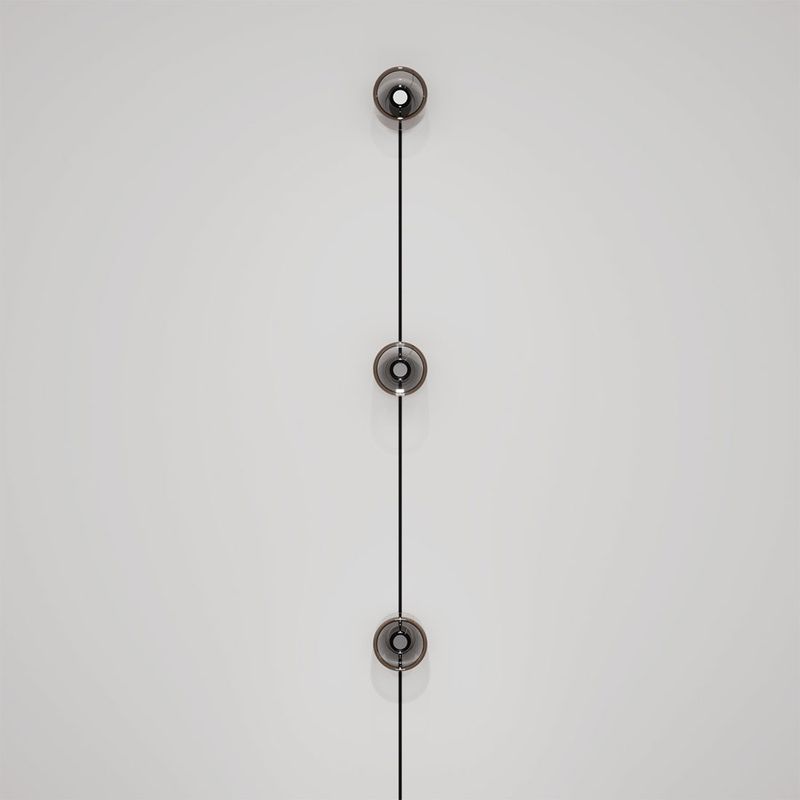 Spostaluce-Wandlampe mit Stecker und 3 Ghost-Glühbirnen Textilkabel RC04